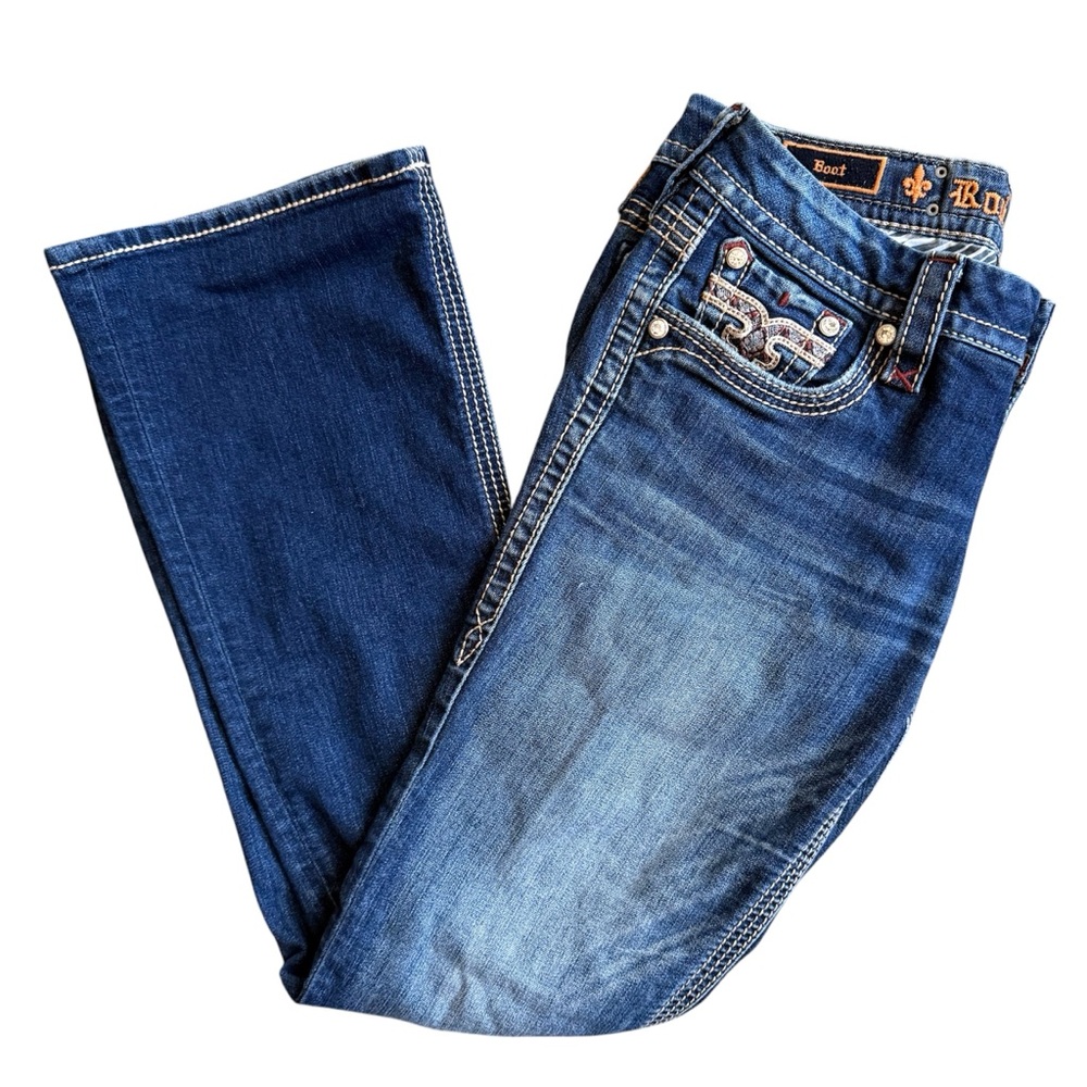 Women’s Rock Revival Bootcut Betty Rhinestone Pocket Jeans